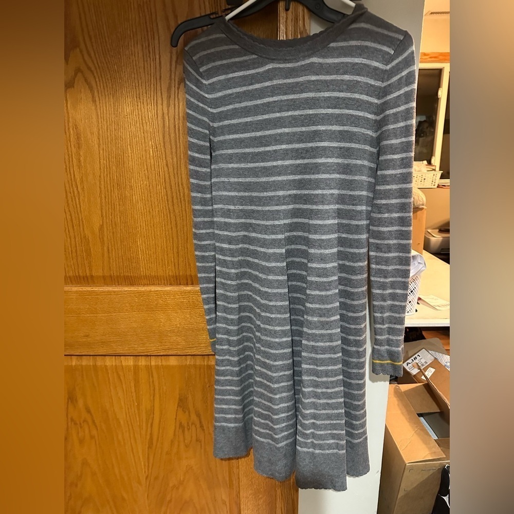 Philosophy Cashmere blend Heather Gray Striped Knit Top